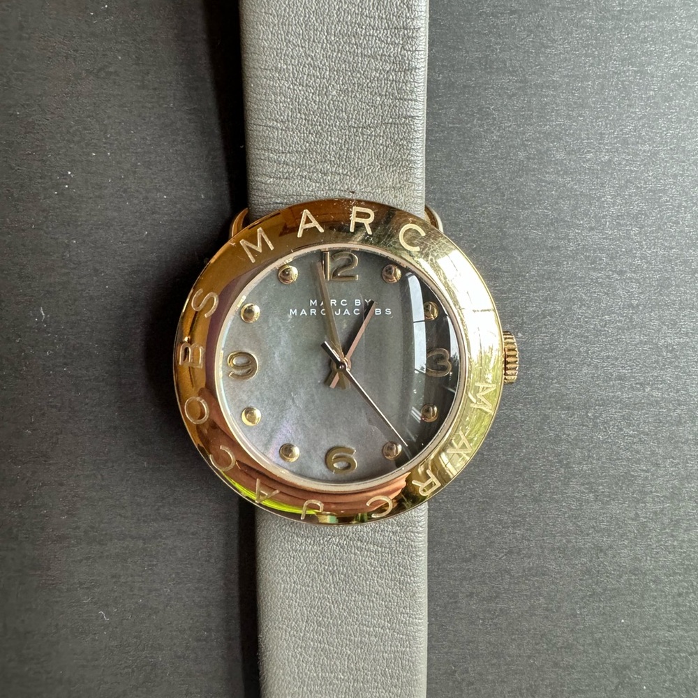 Gray and Gold Marc Jacobs Watch
